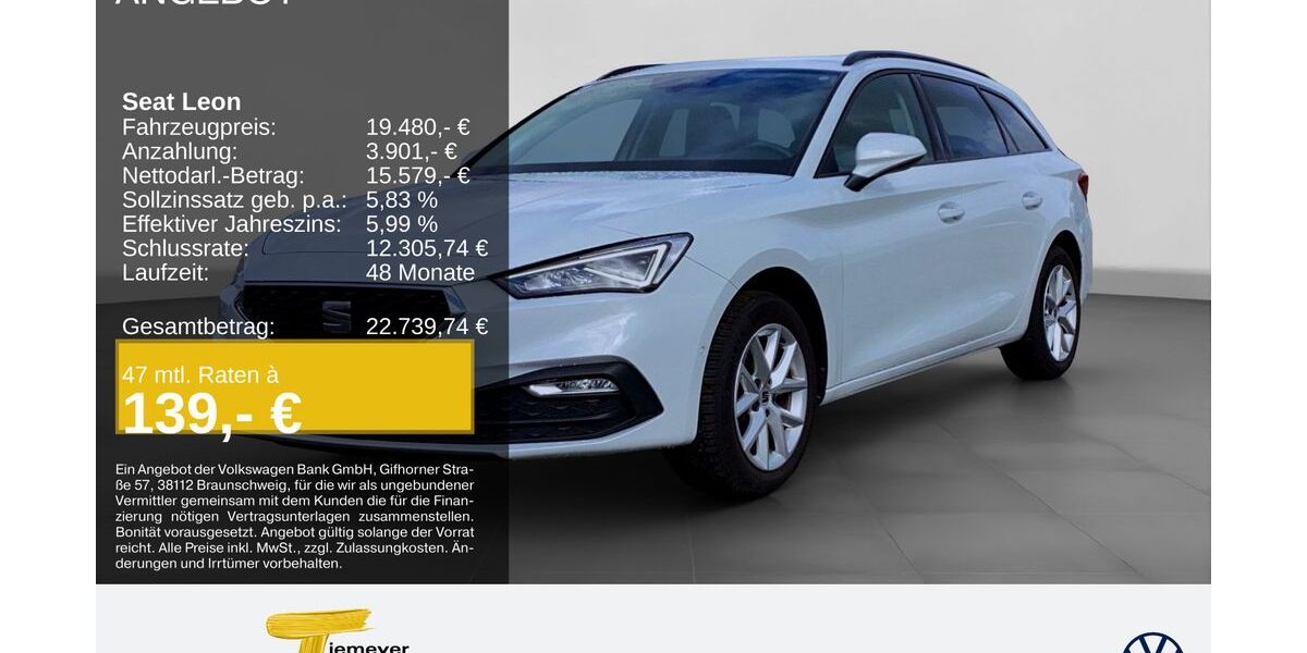 Seat Leon 62.500 km 19.480 &euro; Herne 44653