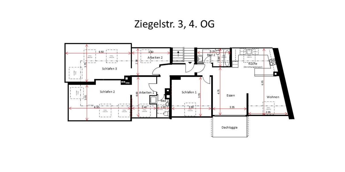 Dachgeschoßwohnung Wuppertal Gemarkung Barmen - 6 Zimmer, 120 m&sup2;, 900&euro; | Angebot:25283149