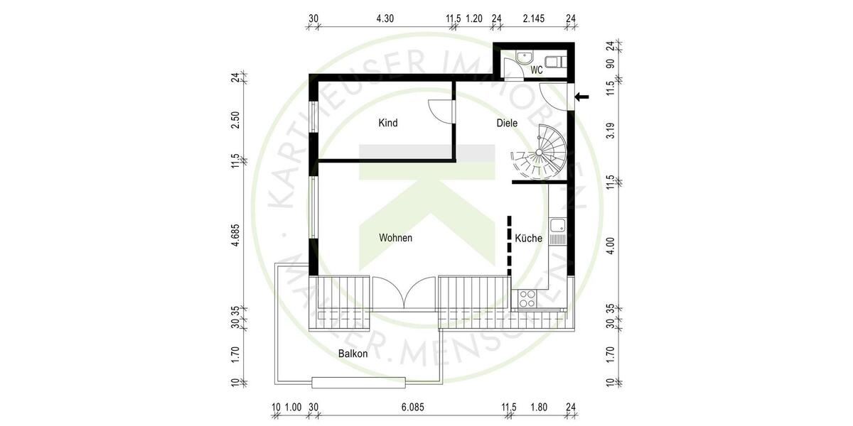 Etagenwohnung Velbert Velbert-Mitte - 3 Zimmer, 84 m&sup2;, 715&euro; | Angebot:26588055