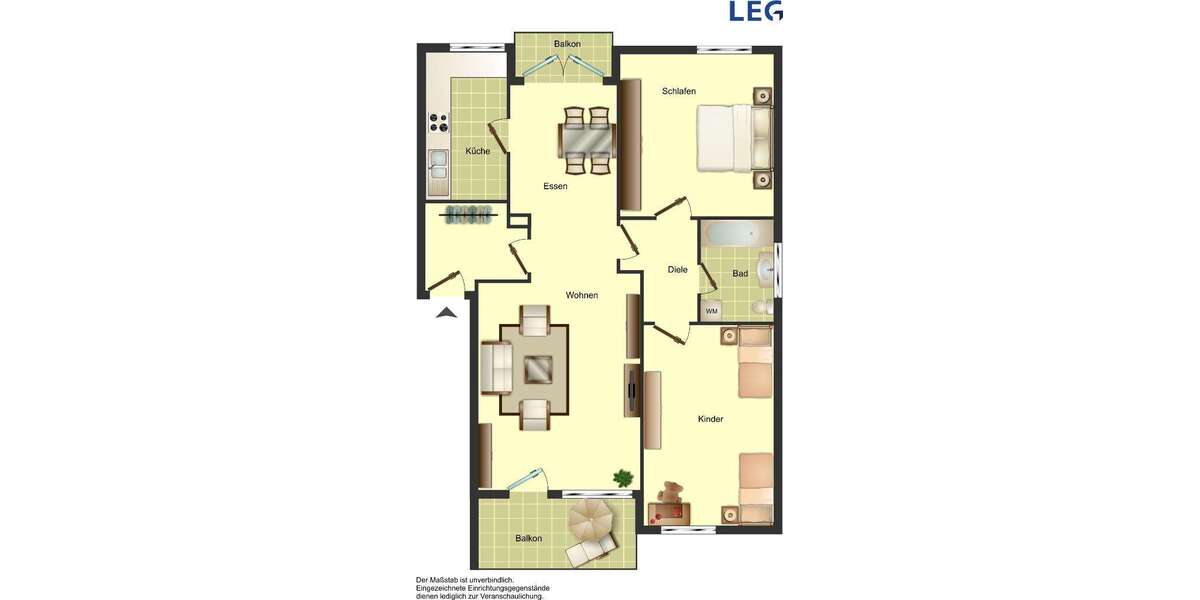 Etagenwohnung Remscheid Lennep - 3 Zimmer, 72 m&sup2;, 540&euro; | Angebot:27317603
