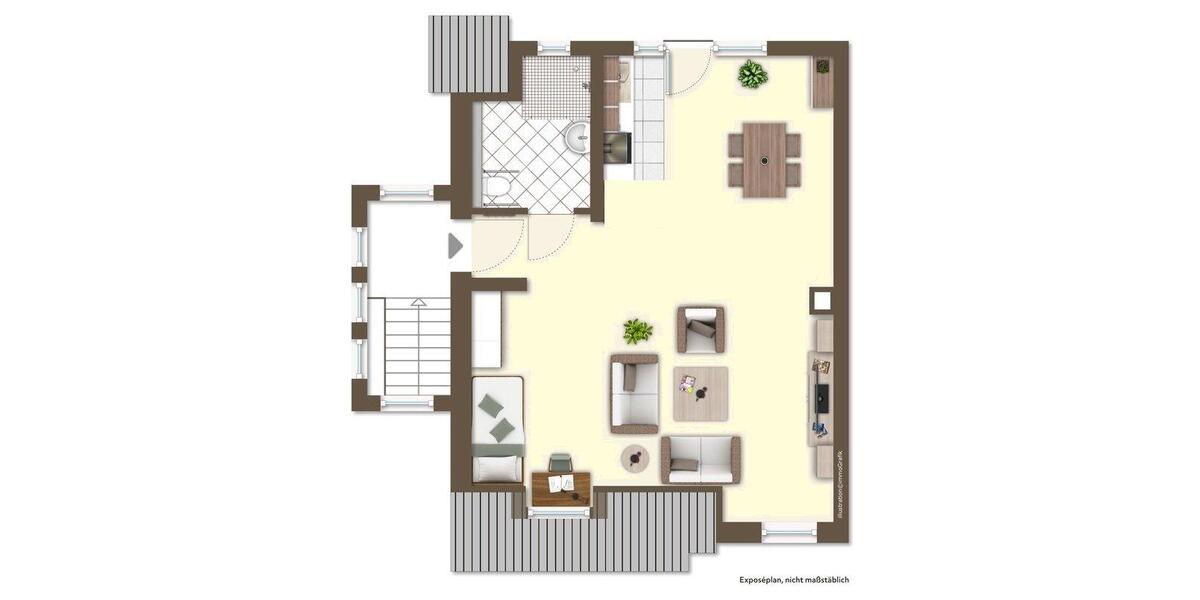 Dachgeschoßwohnung Düsseldorf Stadtbezirk 9 - 1 Zimmer, 50 m&sup2;, 900&euro; | Angebot:26349663