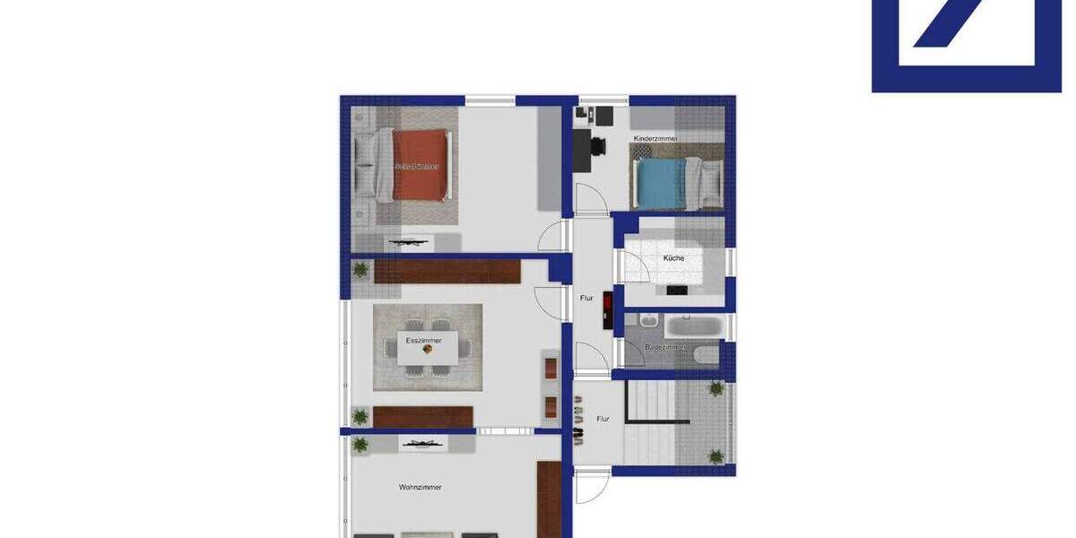 Etagenwohnung Essen Burgaltendorf - 4 Zimmer, 83 m&sup2;, 175.000&euro; | Angebot:25779636