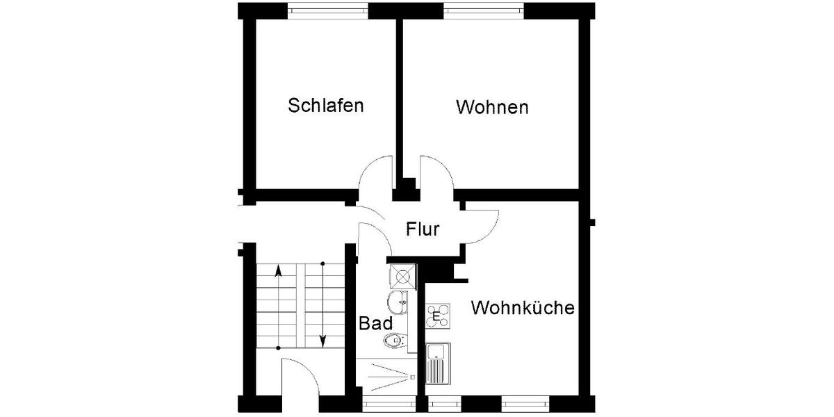 Etagenwohnung Herne Wanne-Bickern - 2.5 Zimmer, 57 m&sup2;, 382&euro; | Angebot:25479742