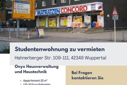Wohnung Wuppertal Cronenberg - 1 Zimmer, 23 m&sup2;, 141&euro; | Angebot:26516453