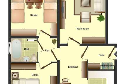 Wohnung Wuppertal Gemarkung Langerfeld - 3 Zimmer, 69 m&sup2;, 649&euro; | Angebot:25157810