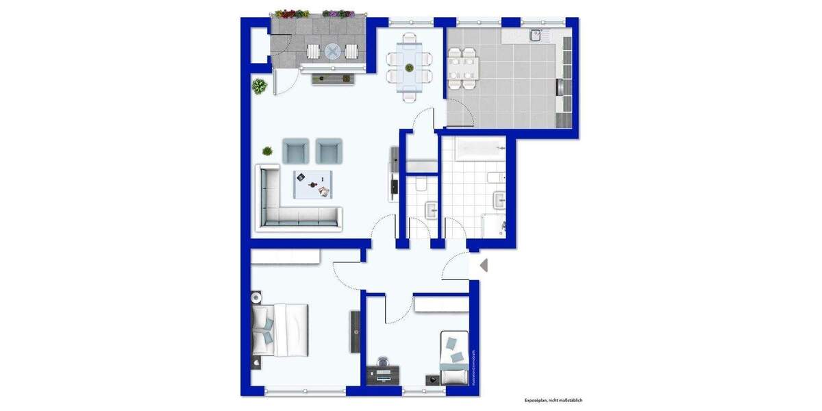 Etagenwohnung Essen Schuir - 3 Zimmer, 85 m&sup2;, 275.000&euro; | Angebot:25687117