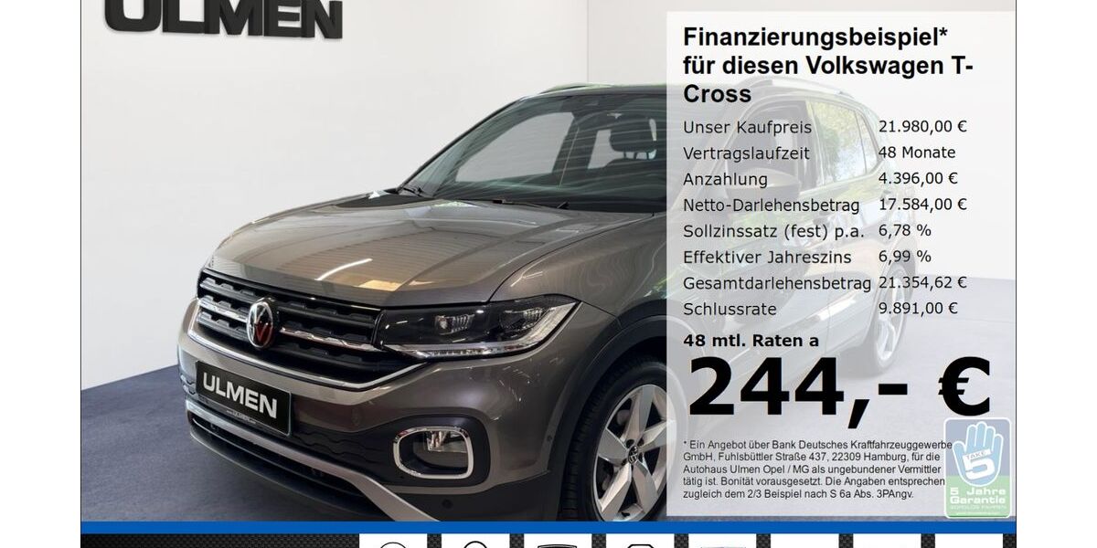 VW T-Cross 11.305 km 21.980 &euro; Düsseldorf 40231