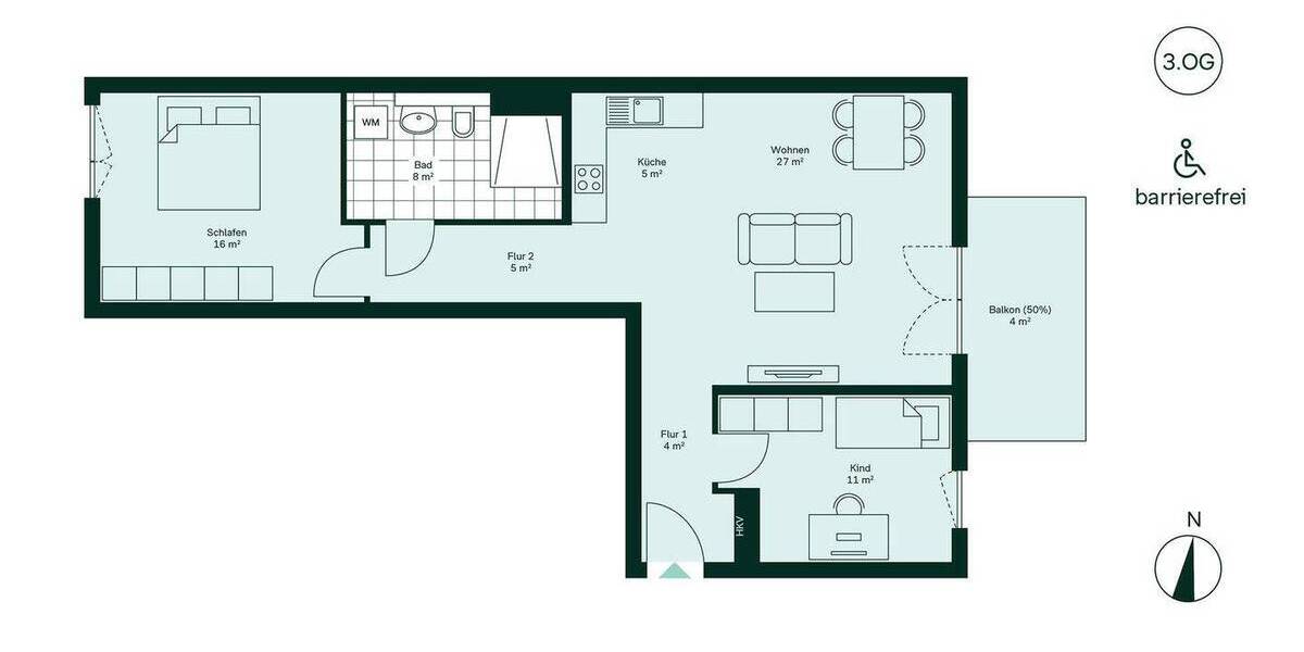 Etagenwohnung Düsseldorf Benrath - 3 Zimmer, 80 m&sup2;, 509.900&euro; | Angebot:25664111