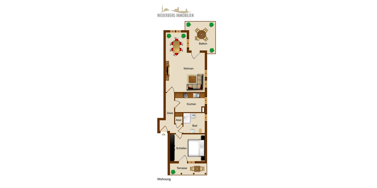 Großzügige helle 2 Zimmer mit 2 Balkonen in guter Lage Nähe Barmer AnlagenToelleturm! - Erdgeschoßwohnung Wuppertal Heckinghausen | Angebot:27243620
