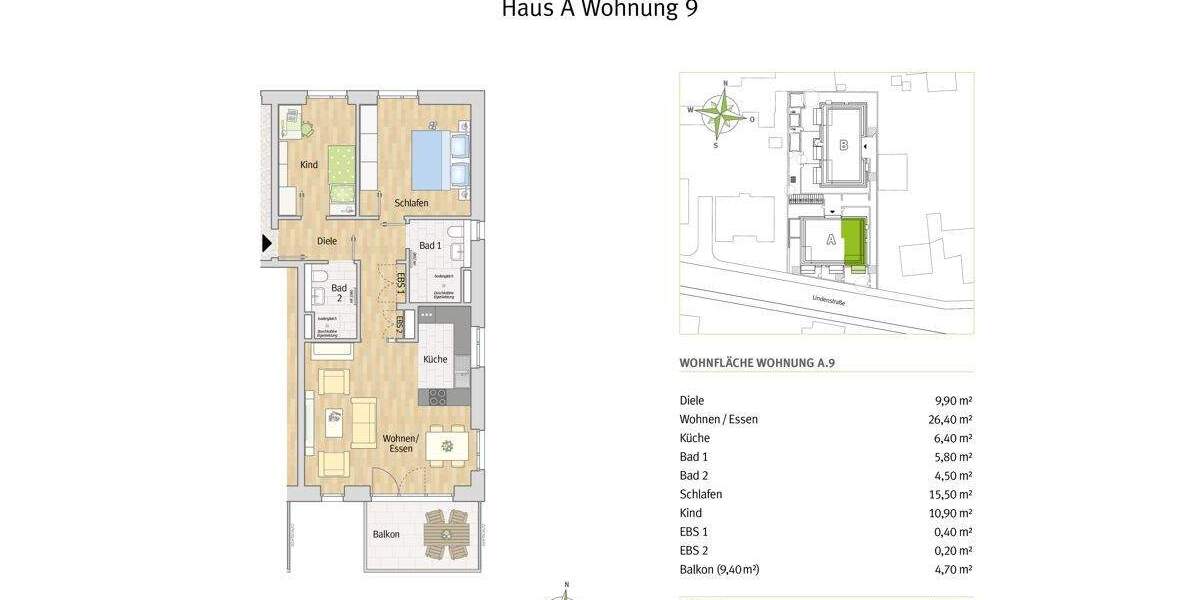 Etagenwohnung Monheim - 3 Zimmer, 85 m&sup2;, 539.100&euro; | Angebot:25684482