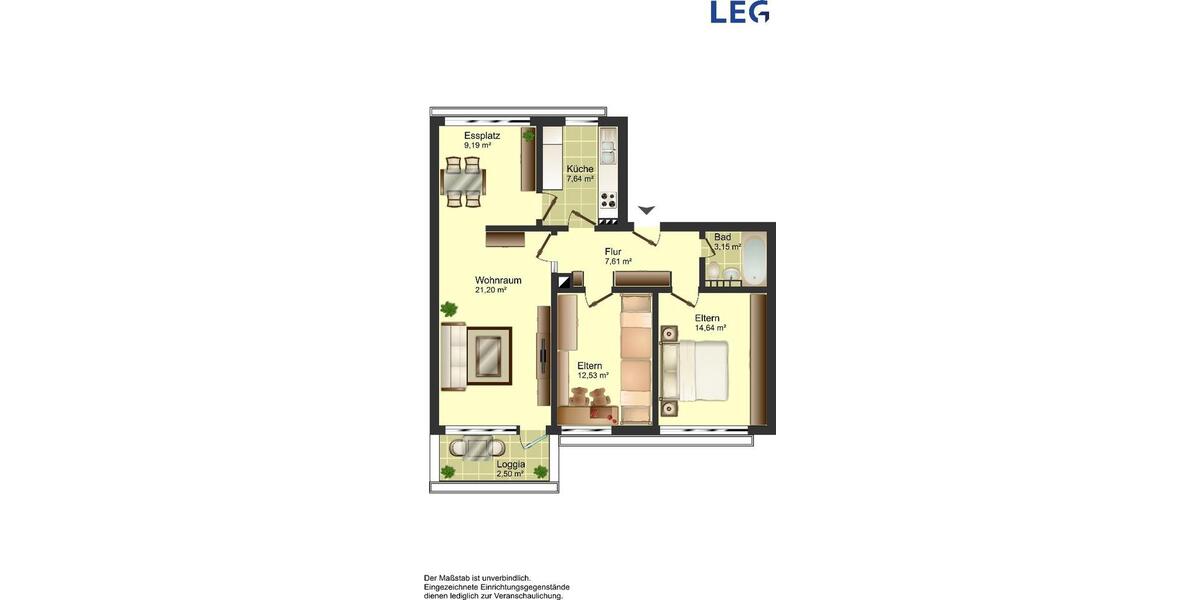 Etagenwohnung Erkrath - 3.5 Zimmer, 83 m&sup2;, 849&euro; | Angebot:26151884