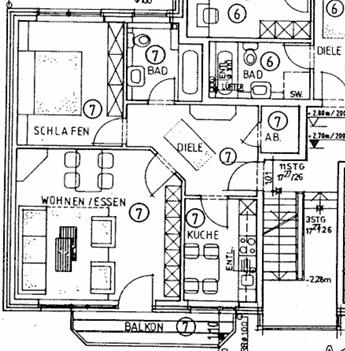 Etagenwohnung Schwelm - 2 Zimmer, 62 m&sup2;, 970&euro; | Angebot:26535400