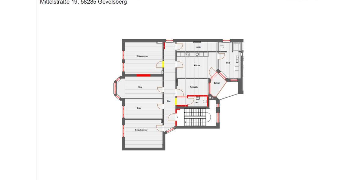 Etagenwohnung Gevelsberg - 5 Zimmer, 164 m&sup2;, 1.640&euro; | Angebot:25215030
