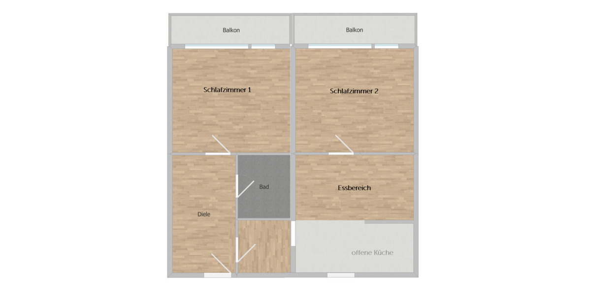 Etagenwohnung Essen Stadtbezirk II - 2.5 Zimmer, 68 m&sup2;, 680&euro; | Angebot:24757714