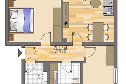 Wohnung Gelsenkirchen Gelsenkirchen-Nord - 3 Zimmer, 63 m&sup2;, 439&euro; | Angebot:25298973