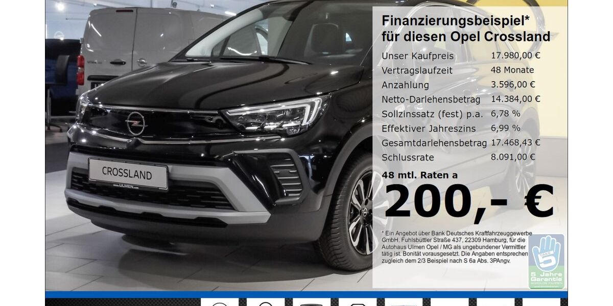 Opel Crossland (X) 22.745 km 18.480 &euro; Düsseldorf 40231