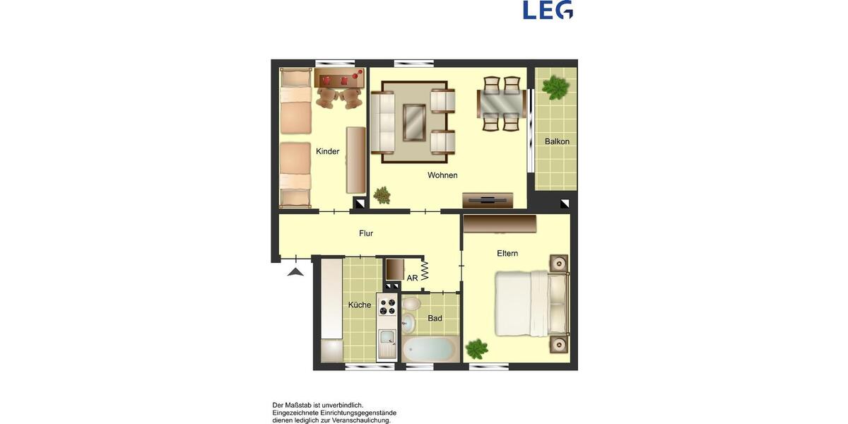 Etagenwohnung Hilden Kalstert - 3 Zimmer, 64 m&sup2;, 699&euro; | Angebot:17683654