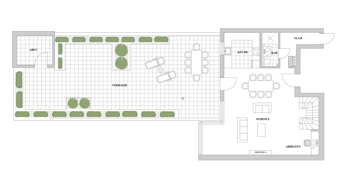 Etagenwohnung Düsseldorf Friedrichstadt - 3 Zimmer, 162 m&sup2;, 2.500&euro; | Angebot:25738818