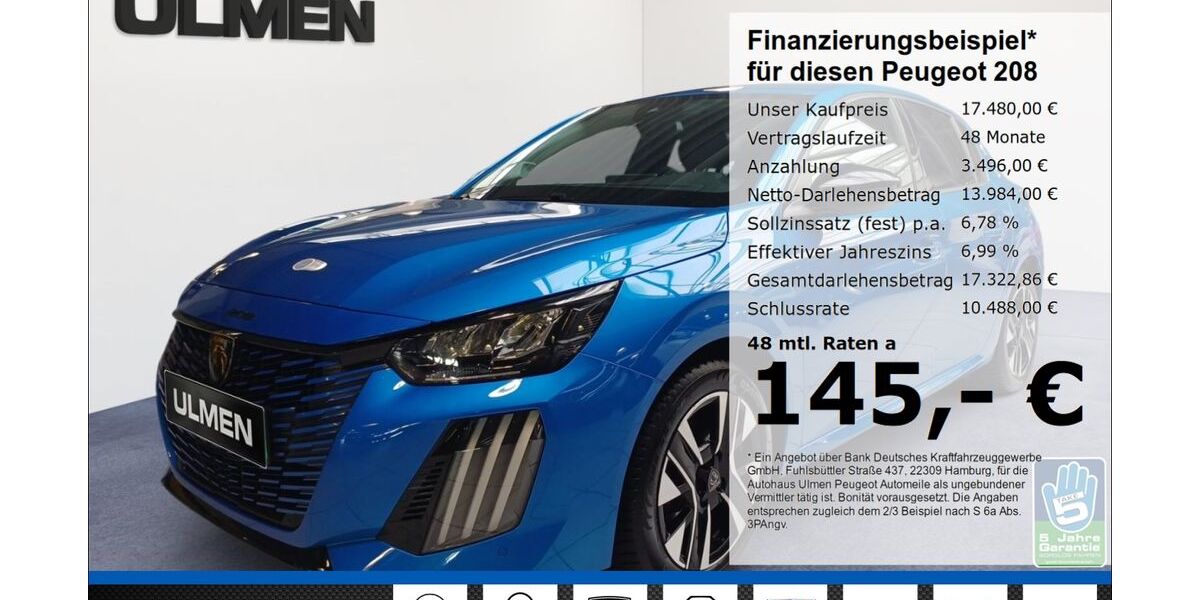 Peugeot 208 29.052 km 17.480 &euro; Düsseldorf 40233