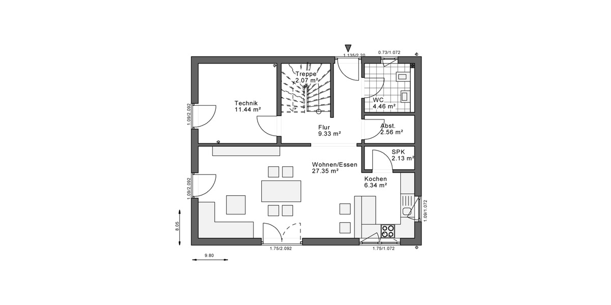 Einfamilienhaus Ennepetal - 3 Zimmer, 132 m&sup2;, 1.600&euro; | Angebot:26396046