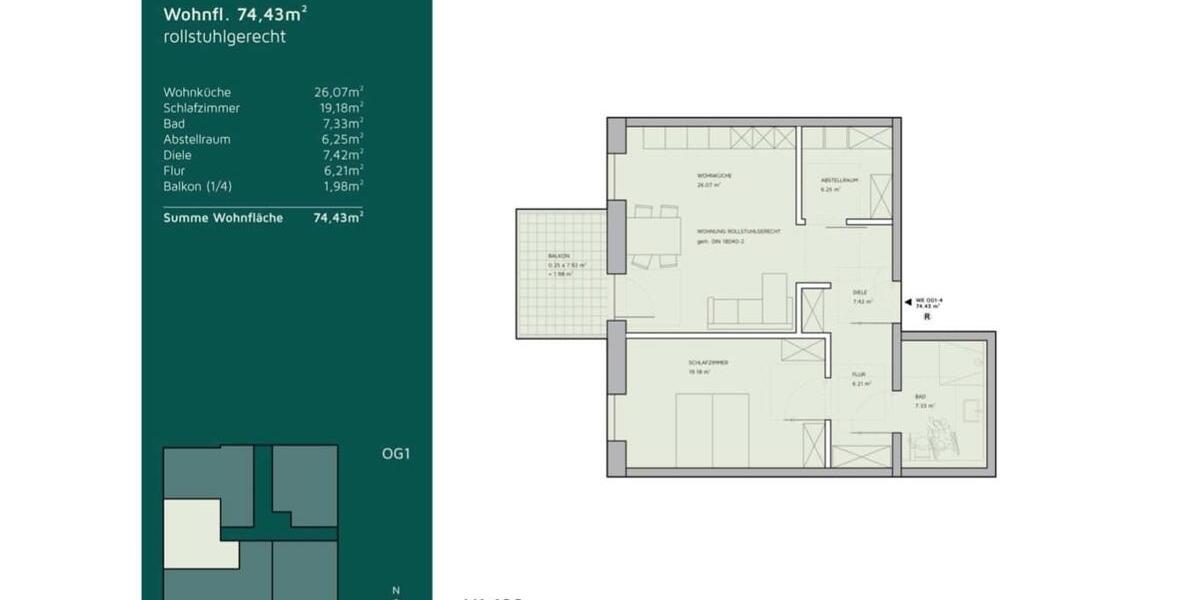 Erdgeschoßwohnung Wuppertal Cronenberg - 3 Zimmer, 73 m&sup2;, 948&euro; | Angebot:26021647