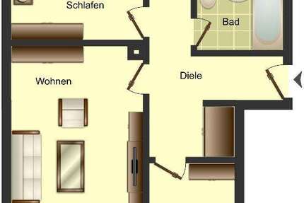 Wohnung Ratingen West - 3 Zimmer, 68 m&sup2;, 759&euro; | Angebot:27079669