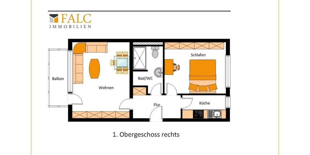 Etagenwohnung Essen Stadtbezirk IV - 2 Zimmer, 64 m&sup2;, 650&euro; | Angebot:24676782
