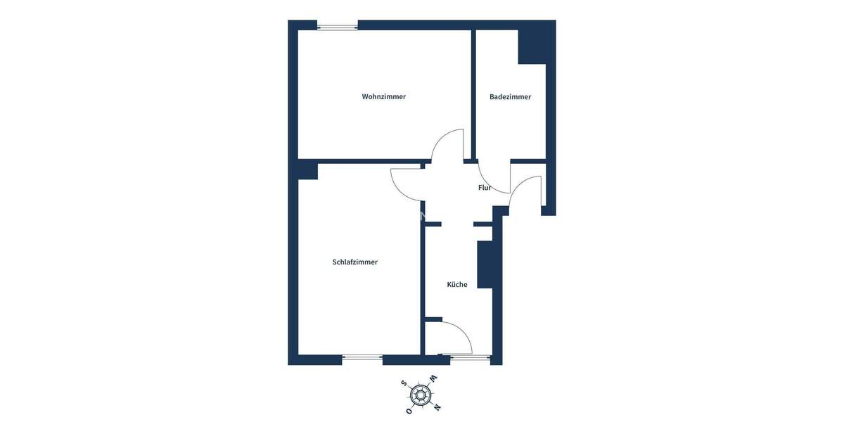 Etagenwohnung Essen Stadtkern - 2 Zimmer, 52 m&sup2;, 145.000&euro; | Angebot:25677616
