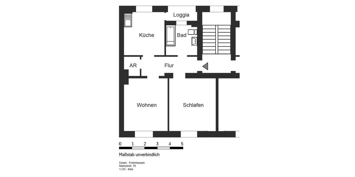 Etagenwohnung Essen Stadtbezirk III - 2 Zimmer, 57 m&sup2;, 547&euro; | Angebot:26577925