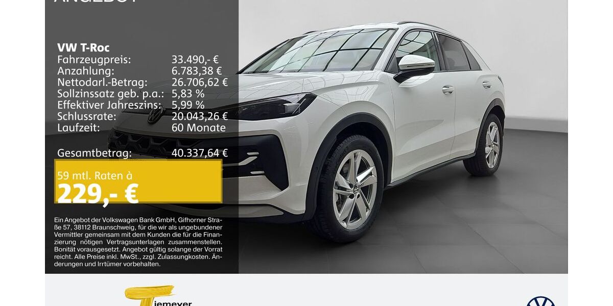 VW T-Roc 6.999 km 33.490 &euro; Remscheid 42897