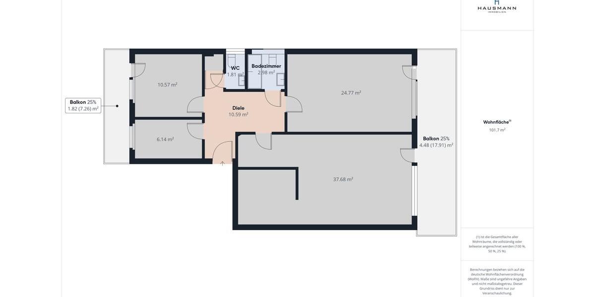 Etagenwohnung Düsseldorf Stadtbezirk 8 - 3 Zimmer, 109 m&sup2;, 1.450&euro; | Angebot:24157205