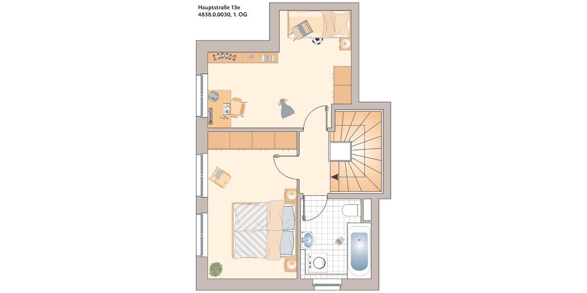 Etagenwohnung Velbert Langenberg - 3 Zimmer, 76 m&sup2;, 432&euro; | Angebot:26625363