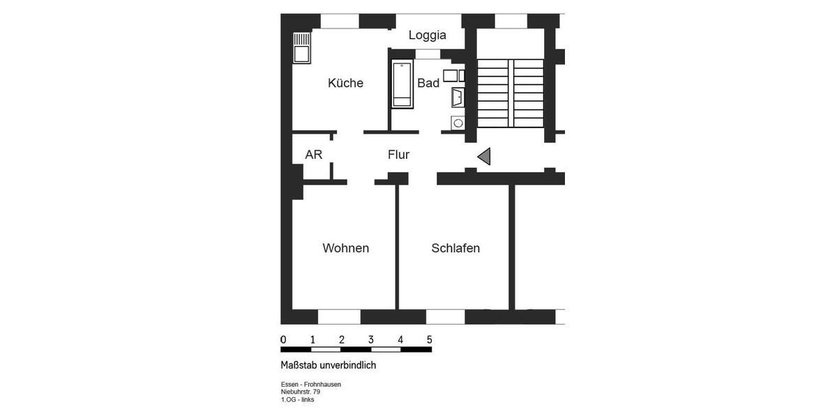 Etagenwohnung Essen Stadtbezirk III - 2 Zimmer, 57 m&sup2;, 547&euro; | Angebot:26577925