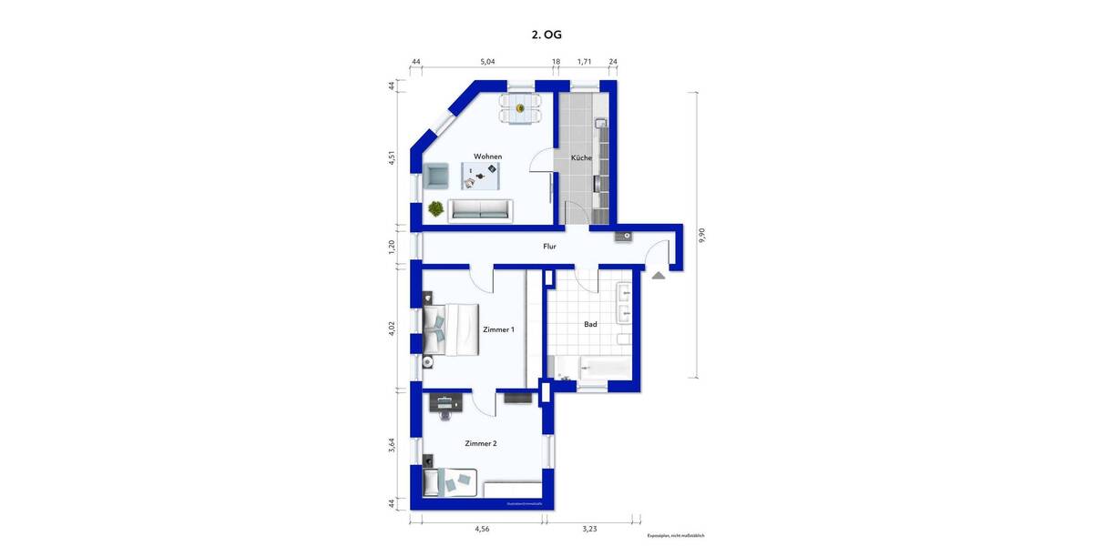 Etagenwohnung Wuppertal Langerfeld - 3 Zimmer, 88 m&sup2;, 157.000&euro; | Angebot:26118108