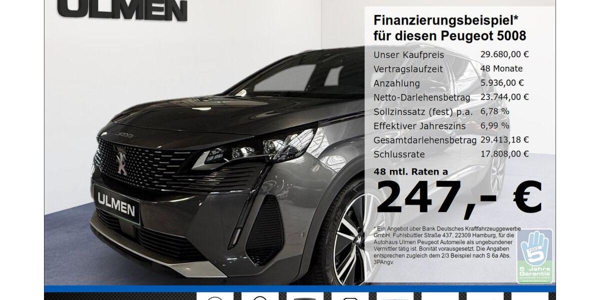 Peugeot 5008 44.153 km 29.680 &euro; Düsseldorf 40233