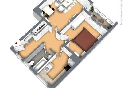 Wohnung Remscheid Klausen - 2 Zimmer, 56 m&sup2;, 469&euro; | Angebot:25539171