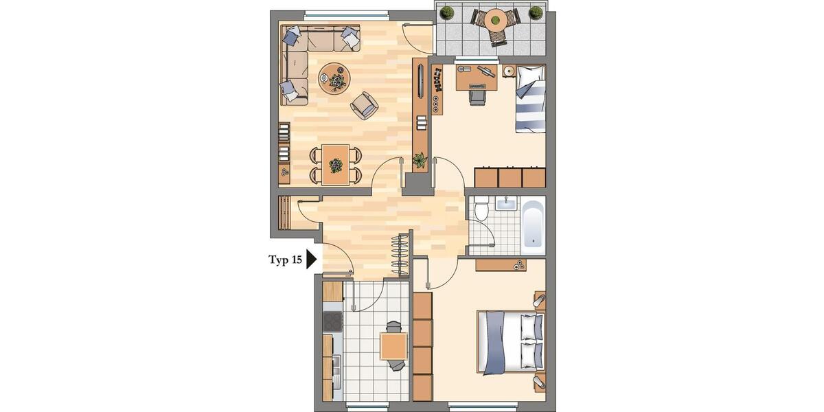 Etagenwohnung Hattingen - 3.5 Zimmer, 72 m&sup2;, 619&euro; | Angebot:26003882