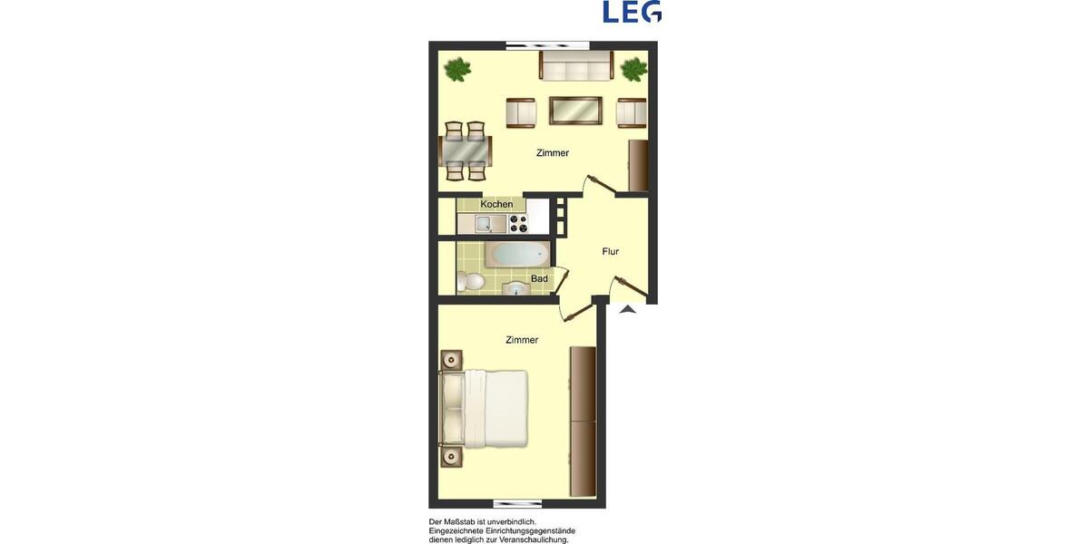 Dachgeschoßwohnung Solingen Mitte - 1 Zimmer, 37 m&sup2;, 489&euro; | Angebot:25908577