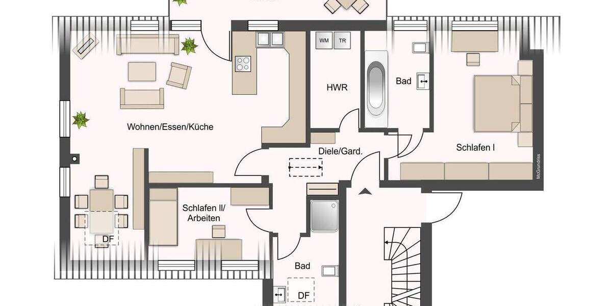 Etagenwohnung Hilden Kalstert - 3 Zimmer, 94 m&sup2;, 369.000&euro; | Angebot:25820512