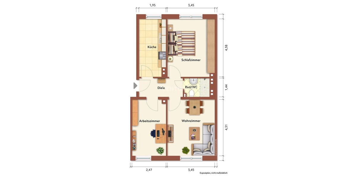 Ankommen & Wohlfühlen – Erdgeschosswohnung in stadtnaher Lage - Etagenwohnung Bochum Bochum-Nord | Angebot:26634965