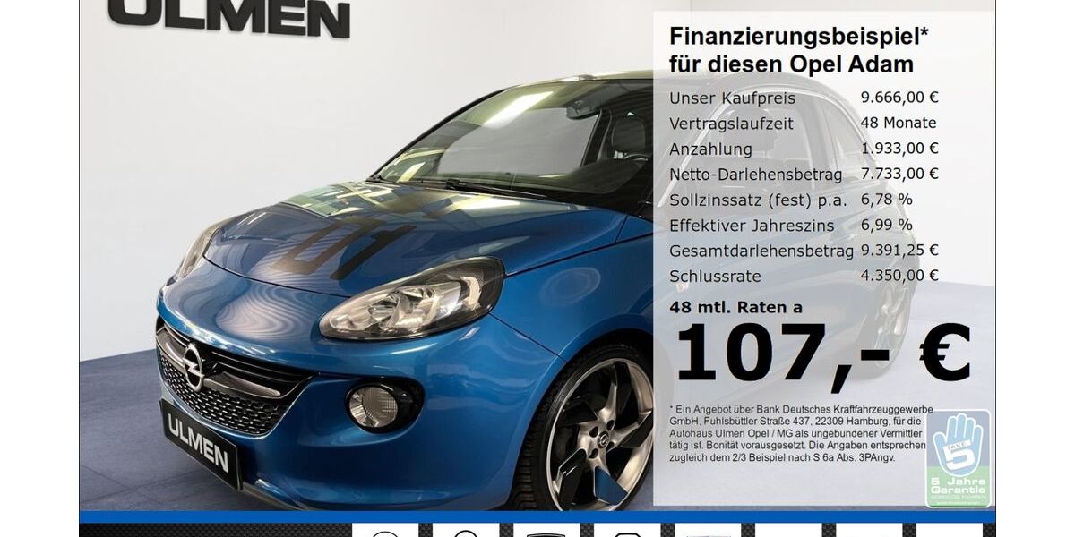 Opel Adam 38.860 km 9.666 &euro; Düsseldorf 40231