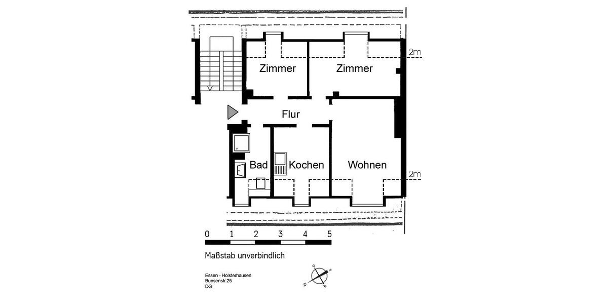 Dachgeschoßwohnung Essen Stadtbezirk III - 3 Zimmer, 78 m&sup2;, 679&euro; | Angebot:25131713