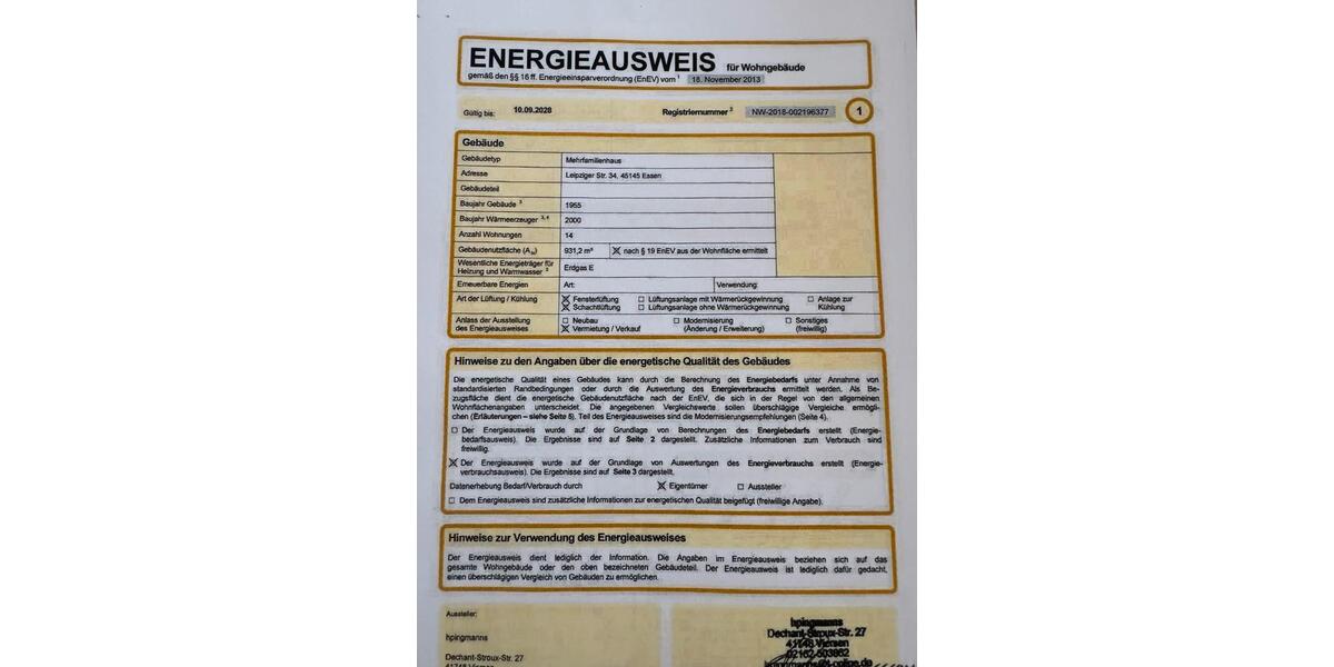 Etagenwohnung Essen Stadtbezirk II - 2.5 Zimmer, 59 m&sup2;, 105.000&euro; | Angebot:26020592