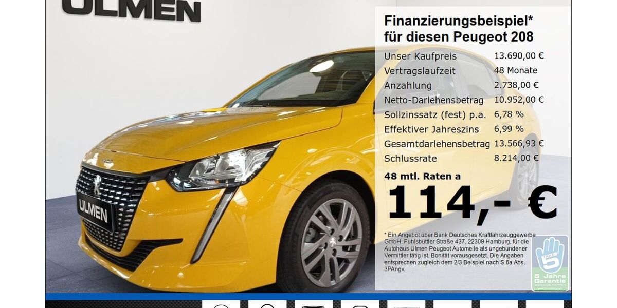 Peugeot 208 42.112 km 13.690 &euro; Düsseldorf 40233