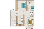 Erdgeschoßwohnung Mülheim an der Ruhr Rechtsruhr-Nord - 3.5 Zimmer, 57 m&sup2;, 535&euro; | Angebot:26358535