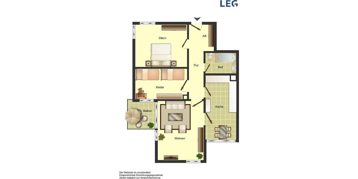 Etagenwohnung Monheim am Rhein - 3 Zimmer, 70 m&sup2;, 884&euro; | Angebot:26389127