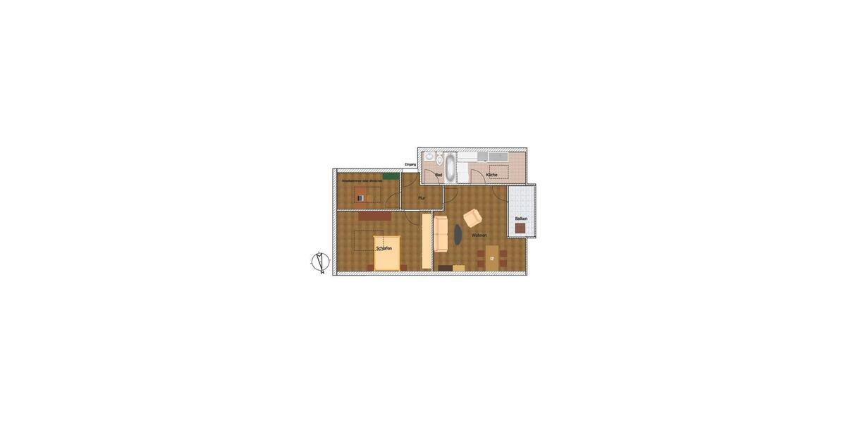 Dachgeschoßwohnung Ratingen - 2 Zimmer, 62 m&sup2;, 690&euro; | Angebot:26617917