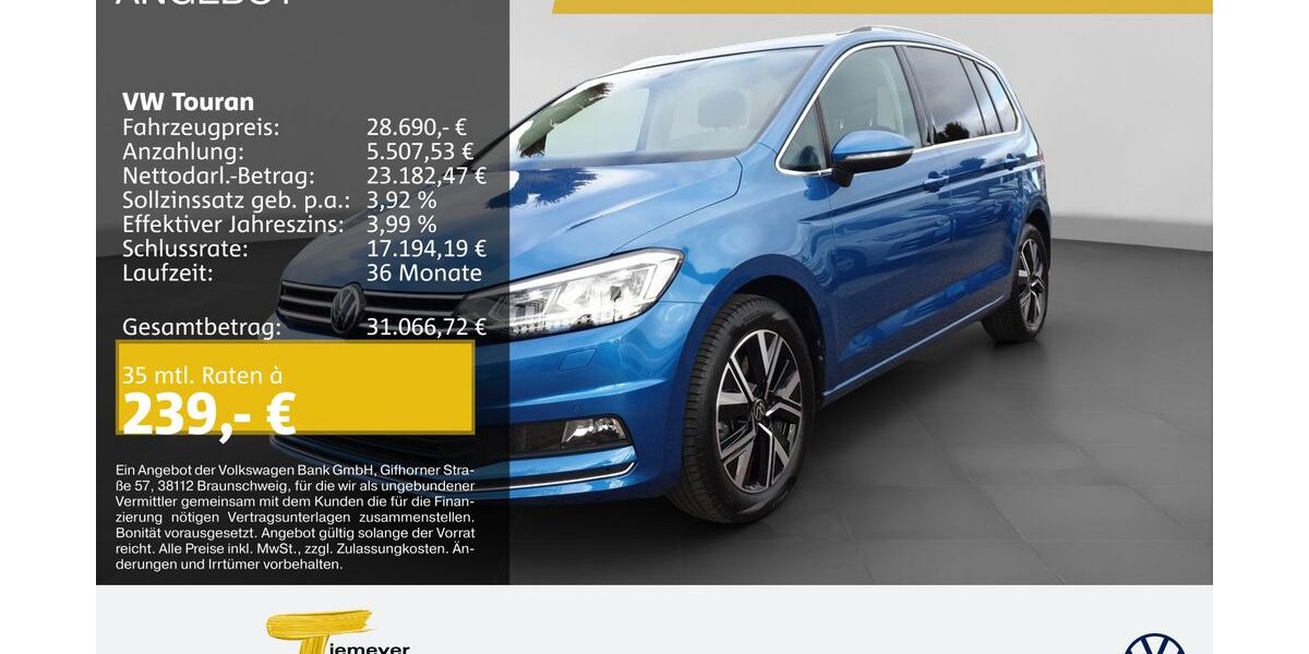 VW Touran 41.290 km 28.690 &euro; Bochum 44892