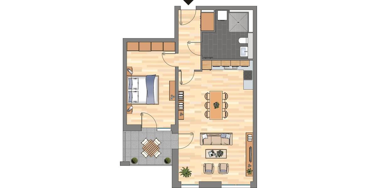 Etagenwohnung Essen Südviertel - 2 Zimmer, 69 m&sup2;, 869&euro; | Angebot:25515250