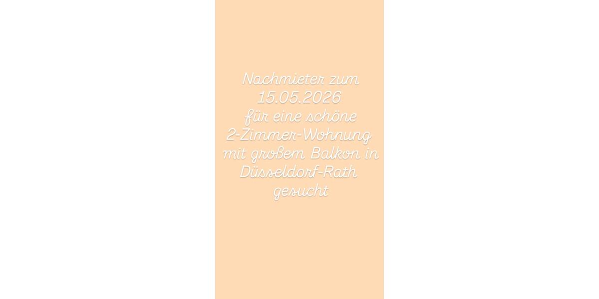 Etagenwohnung Düsseldorf Stadtbezirk 6 - 2 Zimmer, 55 m&sup2;, 985&euro; | Angebot:26020337